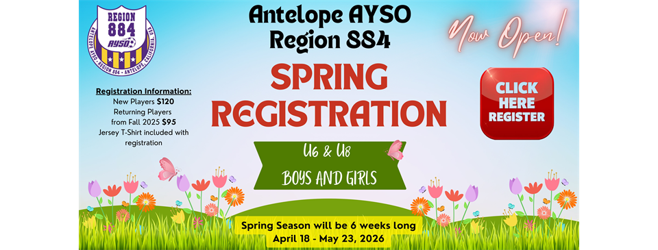 Registration is now open for U6 & U8 Boys and Girls!